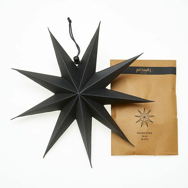 Paperitähti, musta (30cm)